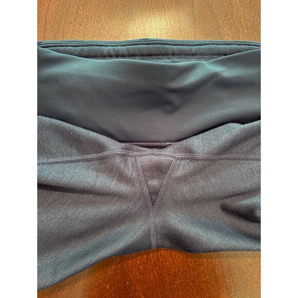 Athleta Fleece Lined Athletic Running Leggings in Navy Blue Heather Size Small - Picture 7 of 11
